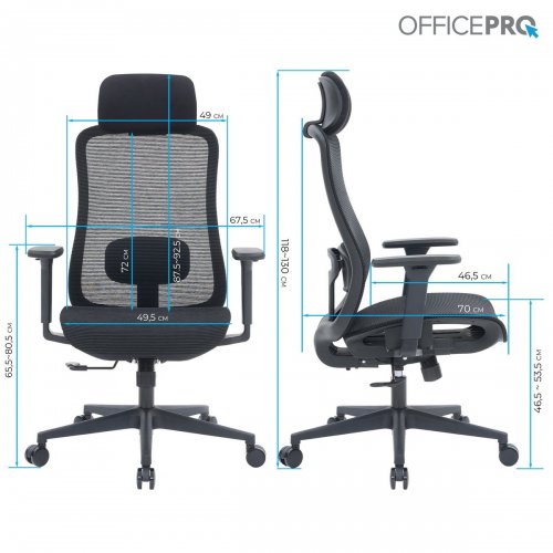 Купити Крісло офісне OfficePro Wave OC670 (OC670-B-B-B) Black - ціна в Києві, Львові, Вінниці, Хмельницькому, Франківську, Україні | інтернет-магазин TELEMART.UA фото