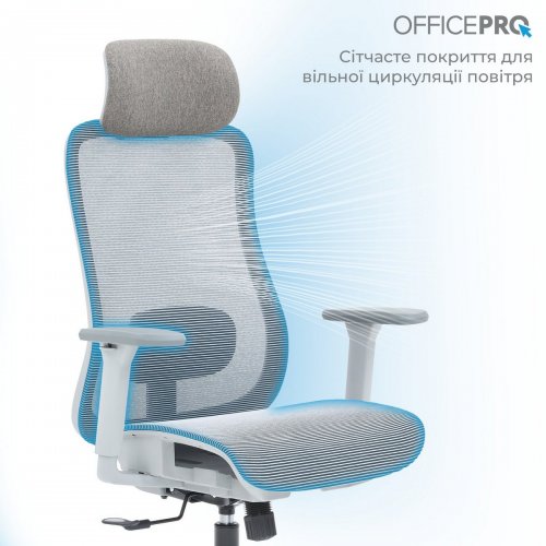 Купить Офисное кресло OfficePro Wave OC670 (OC670-G-G-G) Gray - цена в Харькове, Киеве, Днепре, Одессе
в интернет-магазине Telemart фото