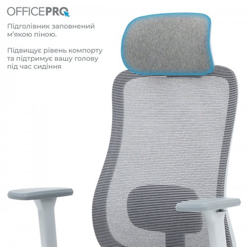 Купить Офисное кресло OfficePro Wave OC670 (OC670-G-G-G) Gray - цена в Харькове, Киеве, Днепре, Одессе
в интернет-магазине Telemart фото