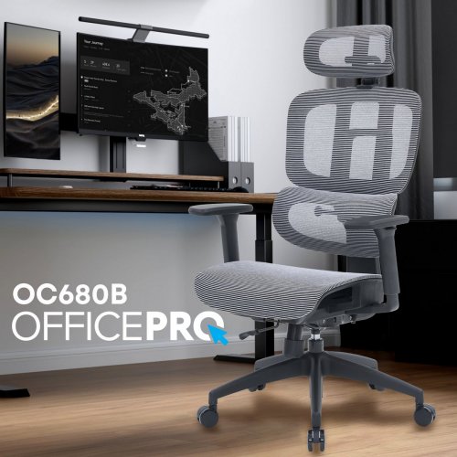 Купити Крісло офісне OfficePro Skyline OC680 (OC680-B-G-G) Black/Gray - ціна в Києві, Львові, Вінниці, Хмельницькому, Франківську, Україні | інтернет-магазин TELEMART.UA фото