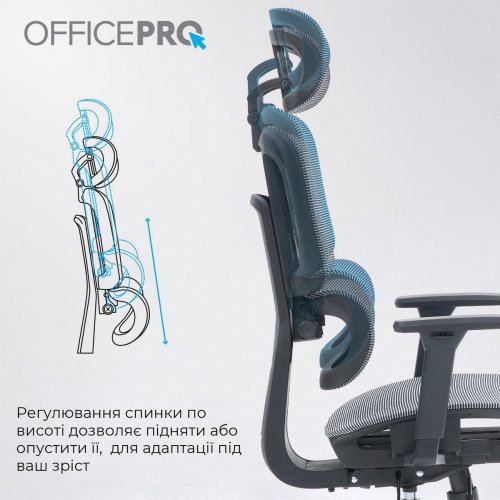 Купити Крісло офісне OfficePro Skyline OC680 (OC680-B-G-G) Black/Gray - ціна в Києві, Львові, Вінниці, Хмельницькому, Франківську, Україні | інтернет-магазин TELEMART.UA фото