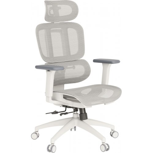 Крісло офісне OfficePro Skyline OC680 (OC680-W-LG-LG) White/Light Gray купити в Україні: Київ, Львів, Хмельницький, Тернопіль, Івано-Франківськ | Низька ціна, відгуки, характеристики від TELEMART фото