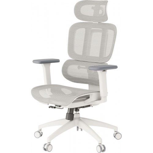 Крісло офісне OfficePro Skyline OC680 (OC680-W-LG-LG) White/Light Gray купити в Україні: Київ, Львів, Хмельницький, Тернопіль, Івано-Франківськ | Низька ціна, відгуки, характеристики від TELEMART фото