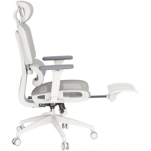 Крісло офісне OfficePro Skyline Footrest OC750 (OC750-W-LG-LG) White/Light Gray купити в Україні: Київ, Львів, Хмельницький, Тернопіль, Івано-Франківськ | Низька ціна, відгуки, характеристики від TELEMART фото