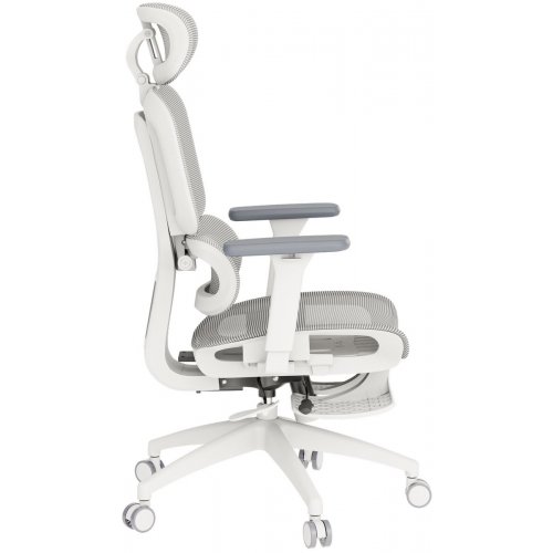 Крісло офісне OfficePro Skyline Footrest OC750 (OC750-W-LG-LG) White/Light Gray купити в Україні: Київ, Львів, Хмельницький, Тернопіль, Івано-Франківськ | Низька ціна, відгуки, характеристики від TELEMART фото
