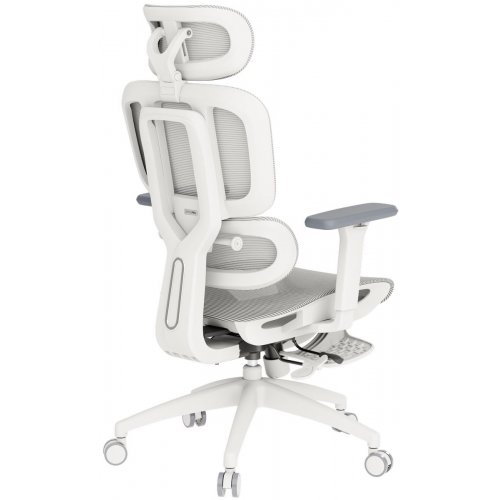 Крісло офісне OfficePro Skyline Footrest OC750 (OC750-W-LG-LG) White/Light Gray купити в Україні: Київ, Львів, Хмельницький, Тернопіль, Івано-Франківськ | Низька ціна, відгуки, характеристики від TELEMART фото