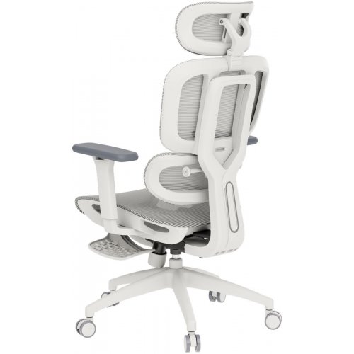 Крісло офісне OfficePro Skyline Footrest OC750 (OC750-W-LG-LG) White/Light Gray купити в Україні: Київ, Львів, Хмельницький, Тернопіль, Івано-Франківськ | Низька ціна, відгуки, характеристики від TELEMART фото