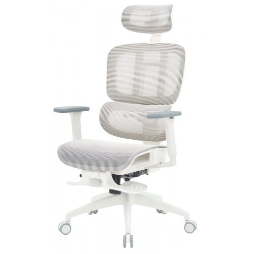 Купити Крісло офісне OfficePro Skyline Footrest OC750 (OC750-W-LG-LG) White/Light Gray - ціна в Києві, Львові, Вінниці, Хмельницькому, Франківську, Україні | інтернет-магазин TELEMART.UA фото