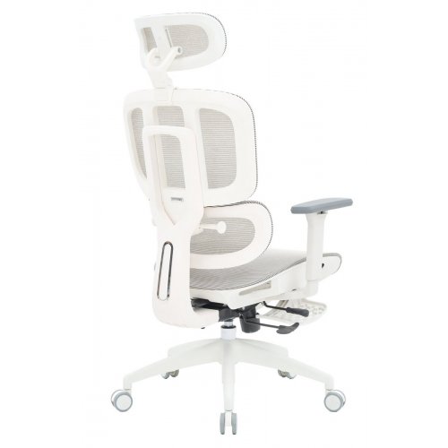Купити Крісло офісне OfficePro Skyline Footrest OC750 (OC750-W-LG-LG) White/Light Gray - ціна в Києві, Львові, Вінниці, Хмельницькому, Франківську, Україні | інтернет-магазин TELEMART.UA фото