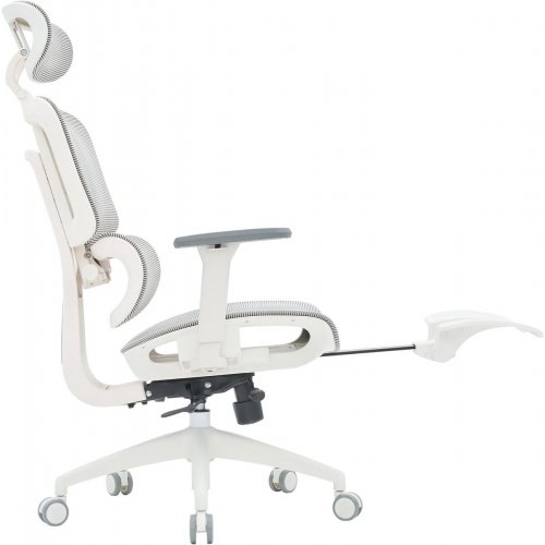 Купити Крісло офісне OfficePro Skyline Footrest OC750 (OC750-W-LG-LG) White/Light Gray - ціна в Києві, Львові, Вінниці, Хмельницькому, Франківську, Україні | інтернет-магазин TELEMART.UA фото
