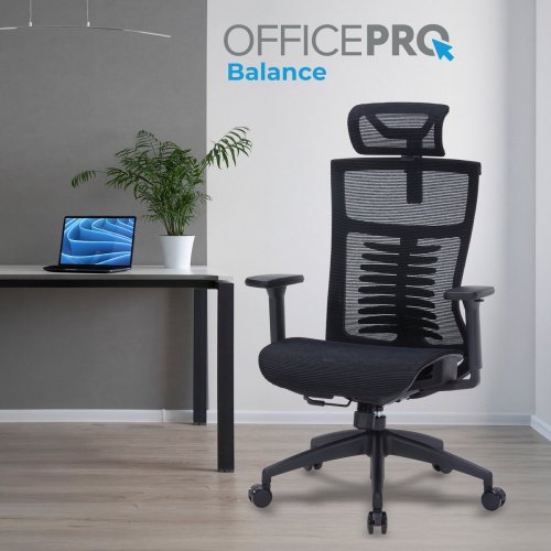 Купити Крісло офісне OfficePro Balance OC620 (OC620-B-B-B) Black - ціна в Києві, Львові, Вінниці, Хмельницькому, Франківську, Україні | інтернет-магазин TELEMART.UA фото