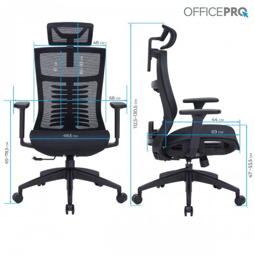 Купити Крісло офісне OfficePro Balance OC620 (OC620-B-B-B) Black - ціна в Києві, Львові, Вінниці, Хмельницькому, Франківську, Україні | інтернет-магазин TELEMART.UA фото