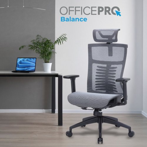 Купить Офисное кресло OfficePro Balance OC620 (OC620-B-DG-DG) Black/Dark Gray - цена в Харькове, Киеве, Днепре, Одессе
в интернет-магазине Telemart фото