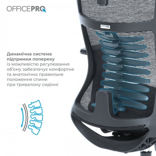 Купить Офисное кресло OfficePro Balance OC620 (OC620-B-DG-DG) Black/Dark Gray - цена в Харькове, Киеве, Днепре, Одессе
в интернет-магазине Telemart фото