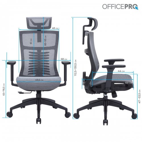 Купить Офисное кресло OfficePro Balance OC620 (OC620-B-DG-DG) Black/Dark Gray - цена в Харькове, Киеве, Днепре, Одессе
в интернет-магазине Telemart фото