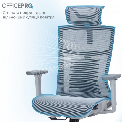 Купить Офисное кресло OfficePro Balance OC620 (OC620-G-DG-DG) Gray/Dark Gray - цена в Харькове, Киеве, Днепре, Одессе
в интернет-магазине Telemart фото