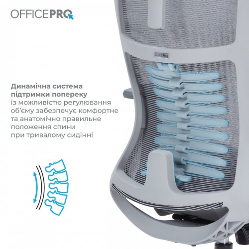 Купить Офисное кресло OfficePro Balance OC620 (OC620-G-DG-DG) Gray/Dark Gray - цена в Харькове, Киеве, Днепре, Одессе
в интернет-магазине Telemart фото