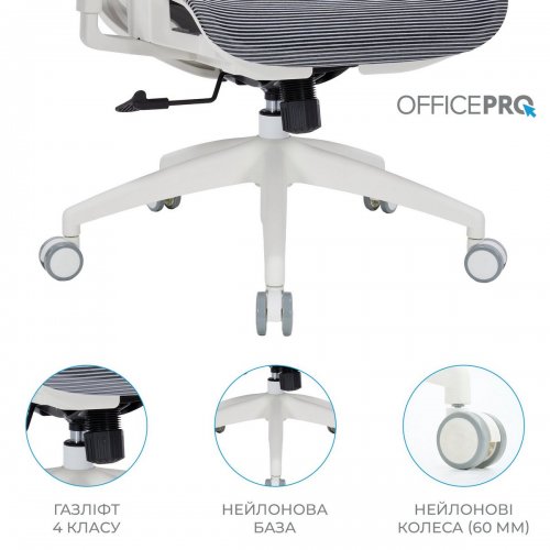 Купити Крісло офісне OfficePro Balance OC620 (OC620-W-DG-DG) White/Dark Gray - ціна в Києві, Львові, Вінниці, Хмельницькому, Франківську, Україні | інтернет-магазин TELEMART.UA фото