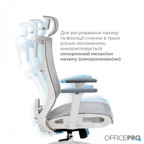 Купить Офисное кресло OfficePro Balance OC620 (OC620-W-LG-LG) White/Light Gray - цена в Харькове, Киеве, Днепре, Одессе
в интернет-магазине Telemart фото