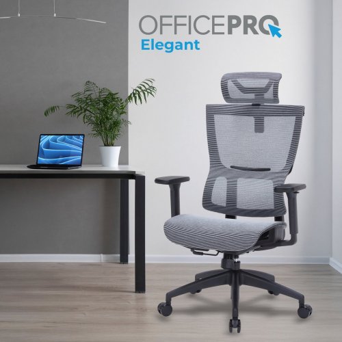Купити Крісло офісне OfficePro Elegant OC660 (OC660-B-DG-DG) Black/Dark Gray - ціна в Києві, Львові, Вінниці, Хмельницькому, Франківську, Україні | інтернет-магазин TELEMART.UA фото