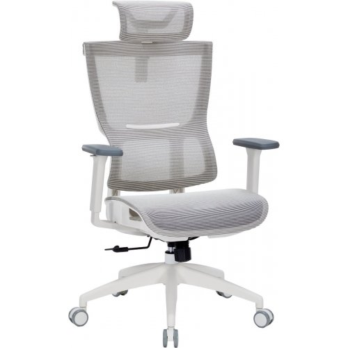 Купити Крісло офісне OfficePro Elegant OC660 (OC660-W-LG-LG) White/Light Gray - ціна в Києві, Львові, Вінниці, Хмельницькому, Франківську, Україні | інтернет-магазин TELEMART.UA фото