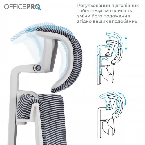 Купить Офисное кресло OfficePro Elegant OC660 (OC660-W-DG-DG) White/Dark Gray - цена в Харькове, Киеве, Днепре, Одессе
в интернет-магазине Telemart фото