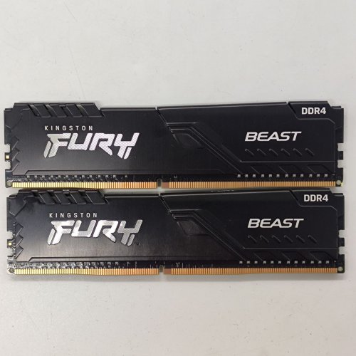 Купить Озу Kingston DDR4 16GB (2x8GB) 3200Mhz FURY Beast Black (KF432C16BBK2/16) (Восстановлено продавцом, 786616) с проверкой совместимости: обзор, характеристики, цена в Киеве, Днепре, Одессе, Харькове, Украине | интернет-магазин TELEMART.UA фото
