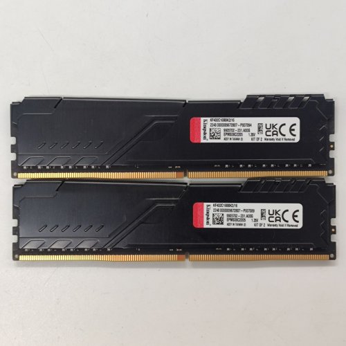 Озп Kingston DDR4 16GB (2x8GB) 3200Mhz FURY Beast Black (KF432C16BBK2/16) (Відновлено продавцем, 786617) купити з перевіркою сумісності: огляд, характеристики, ціна у Києві, Львові, Вінниці, Хмельницькому, Івано-Франківську, Україні | інтернет-магазин TELEMART.UA фото