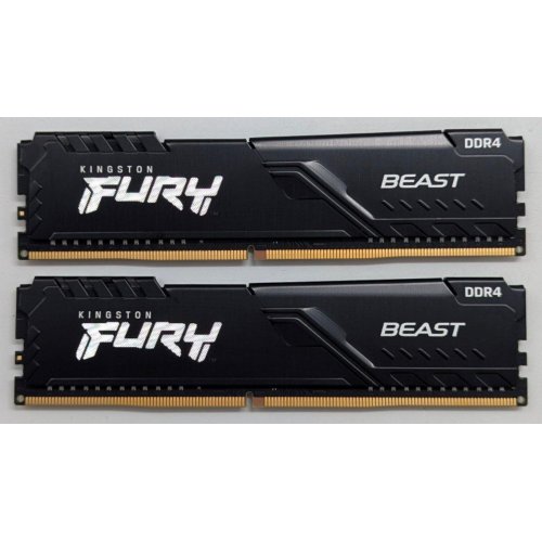Купить Озу Kingston DDR4 16GB (2x8GB) 3200Mhz FURY Beast Black (KF432C16BBK2/16) (Восстановлено продавцом, 786790) с проверкой совместимости: обзор, характеристики, цена в Киеве, Днепре, Одессе, Харькове, Украине | интернет-магазин TELEMART.UA фото