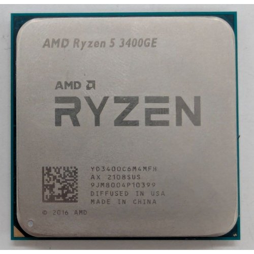 Процесор AMD Ryzen 5 3400GE 3.3(4.0)GHz 4MB sAM4 Tray (YD3400C6M4MFH) (Відновлено продавцем, 786795) купити з перевіркою сумісності: огляд, характеристики, ціна у Києві, Львові, Вінниці, Хмельницькому, Івано-Франківську, Україні | інтернет-магазин TELEMART.UA фото