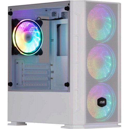 Корпус 2E Gaming CALLEO ARGB Tempered Glass без БЖ (2E-GB700W) White (Відновлено продавцем, 786862) купити з перевіркою сумісності: огляд, характеристики, ціна у Києві, Львові, Вінниці, Хмельницькому, Івано-Франківську, Україні | інтернет-магазин TELEMART.UA фото