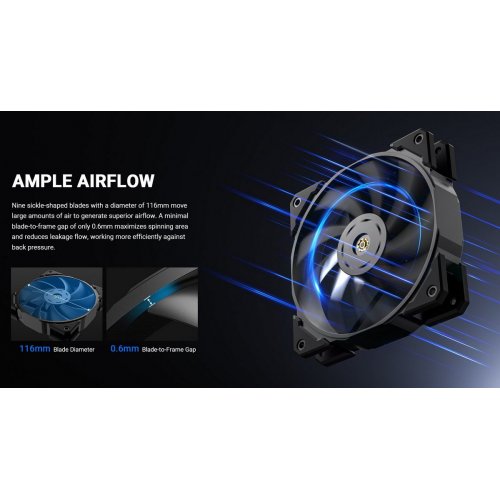 Кулер для корпуса ID-Cooling Boreas 120 (BOREAS-120) Black купити з перевіркою сумісності: огляд, характеристики, ціна у Києві, Львові, Вінниці, Хмельницькому, Івано-Франківську, Україні | інтернет-магазин TELEMART.UA фото