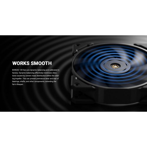 Кулер для корпуса ID-Cooling Boreas 120 (BOREAS-120) Black купити з перевіркою сумісності: огляд, характеристики, ціна у Києві, Львові, Вінниці, Хмельницькому, Івано-Франківську, Україні | інтернет-магазин TELEMART.UA фото
