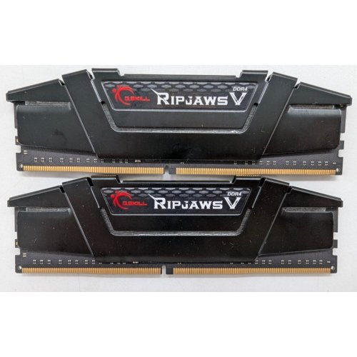 Озп G.Skill DDR4 16GB (2x8GB) 3600Mhz Ripjaws V Black (F4-3600C18D-16GVK) (Відновлено продавцем, 786903) купити з перевіркою сумісності: огляд, характеристики, ціна у Києві, Львові, Вінниці, Хмельницькому, Івано-Франківську, Україні | інтернет-магазин TELEMART.UA фото
