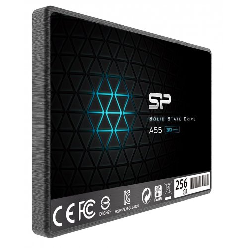 SSD-диск Silicon Power Slim A55 256GB 2.5" (SP256GBSS3A55S25) (Відновлено продавцем, 786905) купити з перевіркою сумісності: огляд, характеристики, ціна у Києві, Львові, Вінниці, Хмельницькому, Івано-Франківську, Україні | інтернет-магазин TELEMART.UA фото