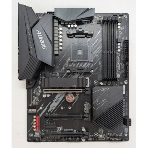 Купить Материнская плата Gigabyte B550 AORUS ELITE V2 (sAM4, AMD B550) (Восстановлено продавцом, 786911) с проверкой совместимости: обзор, характеристики, цена в Киеве, Днепре, Одессе, Харькове, Украине | интернет-магазин TELEMART.UA фото