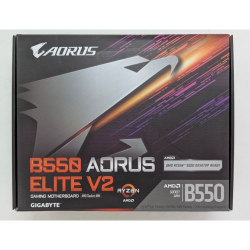 Купить Материнская плата Gigabyte B550 AORUS ELITE V2 (sAM4, AMD B550) (Восстановлено продавцом, 786911) с проверкой совместимости: обзор, характеристики, цена в Киеве, Днепре, Одессе, Харькове, Украине | интернет-магазин TELEMART.UA фото