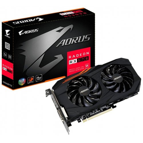 Відеокарта Gigabyte Radeon RX 570 AORUS 4096MB (GV-RX570AORUS-4GD) (Відновлено продавцем, 786917) купити з перевіркою сумісності: огляд, характеристики, ціна у Києві, Львові, Вінниці, Хмельницькому, Івано-Франківську, Україні | інтернет-магазин TELEMART.UA фото