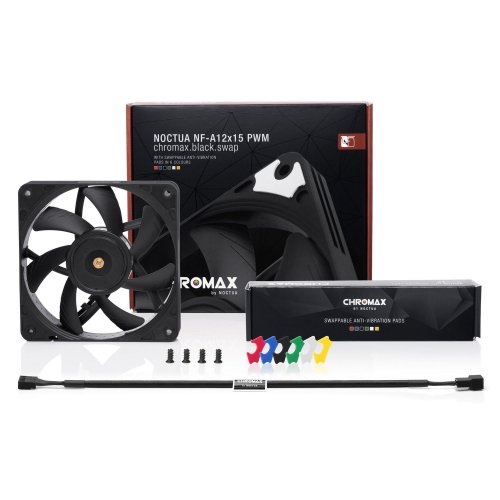 Кулер для корпуса Noctua NF-A12x15 PWM chromax.black.swap купити з перевіркою сумісності: огляд, характеристики, ціна у Києві, Львові, Вінниці, Хмельницькому, Івано-Франківську, Україні | інтернет-магазин TELEMART.UA фото