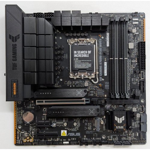 Материнська плата Asus TUF GAMING B760M-PLUS WIFI II (s1700, Intel B760) (Відновлено продавцем, 787130) купити з перевіркою сумісності: огляд, характеристики, ціна у Києві, Львові, Вінниці, Хмельницькому, Івано-Франківську, Україні | інтернет-магазин TELEMART.UA фото