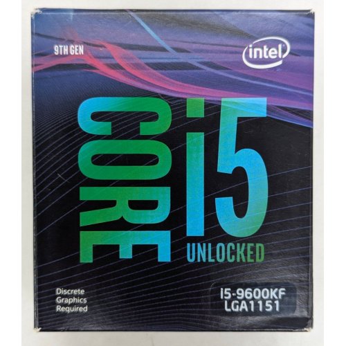 Купить Процессор Intel Core i5-9600KF 3.7(4.6)GHz 9MB s1151 Box (BX80684I59600KF) (Восстановлено продавцом, 787131) с проверкой совместимости: обзор, характеристики, цена в Киеве, Днепре, Одессе, Харькове, Украине | интернет-магазин TELEMART.UA фото