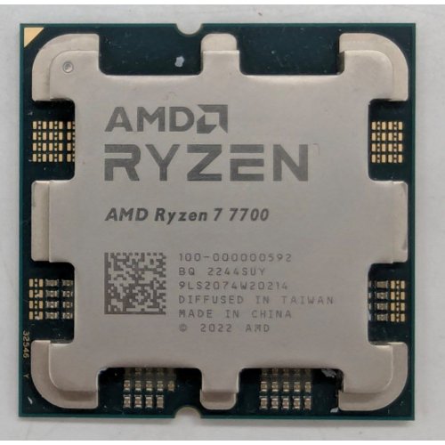 Процесор AMD Ryzen 7 7700 3.8(5.3)GHz 32MB sAM5 Tray (100-000000592) (Відновлено продавцем, 787137) купити з перевіркою сумісності: огляд, характеристики, ціна у Києві, Львові, Вінниці, Хмельницькому, Івано-Франківську, Україні | інтернет-магазин TELEMART.UA фото
