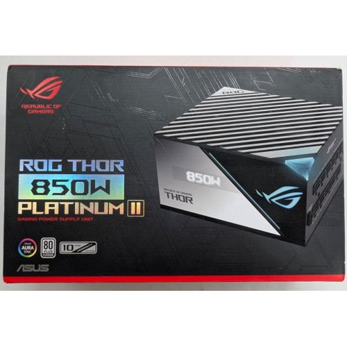 Купить Блок питания Asus ROG Thor 850W Platinum II (90YE00L2-B0NA00) (Восстановлено продавцом, 787143) с проверкой совместимости: обзор, характеристики, цена в Киеве, Днепре, Одессе, Харькове, Украине | интернет-магазин TELEMART.UA фото