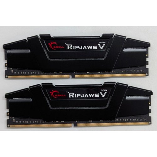 Купить Озу G.Skill DDR4 32GB (2x16GB) 3600Mhz Ripjaws V Black (F4-3600C18D-32GVK) (Восстановлено продавцом, 787190) с проверкой совместимости: обзор, характеристики, цена в Киеве, Днепре, Одессе, Харькове, Украине | интернет-магазин TELEMART.UA фото