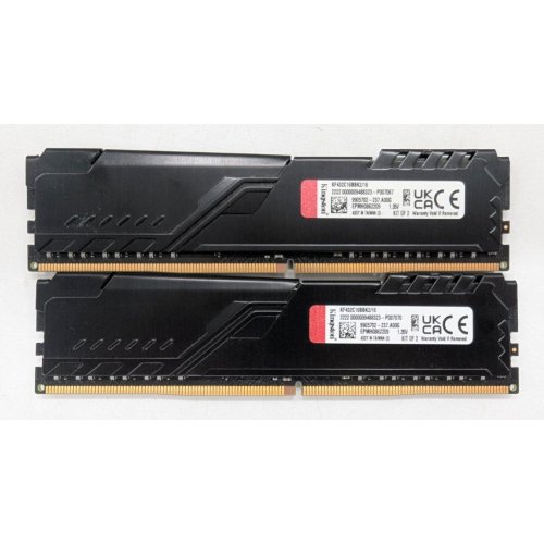 Озп Kingston DDR4 16GB (2x8GB) 3200Mhz FURY Beast Black (KF432C16BBK2/16) (Відновлено продавцем, 787272) купити з перевіркою сумісності: огляд, характеристики, ціна у Києві, Львові, Вінниці, Хмельницькому, Івано-Франківську, Україні | інтернет-магазин TELEMART.UA фото