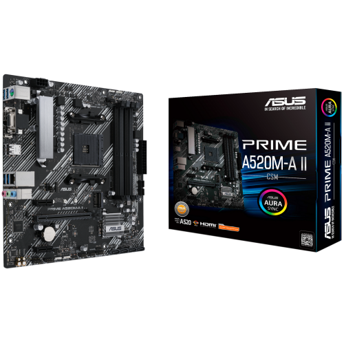 Уцінка материнська плата Asus PRIME A520M-A II/CSM (sAM4, AMD A520) (Сліди використання, 787281) купити з перевіркою сумісності: огляд, характеристики, ціна у Києві, Львові, Вінниці, Хмельницькому, Івано-Франківську, Україні | інтернет-магазин TELEMART.UA фото