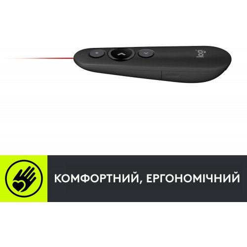 Купити Презентер Logitech R500s Laser Presentation Remote (910-005843) Graphite - ціна в Києві, Львові, Вінниці, Хмельницькому, Франківську, Україні | інтернет-магазин TELEMART.UA фото