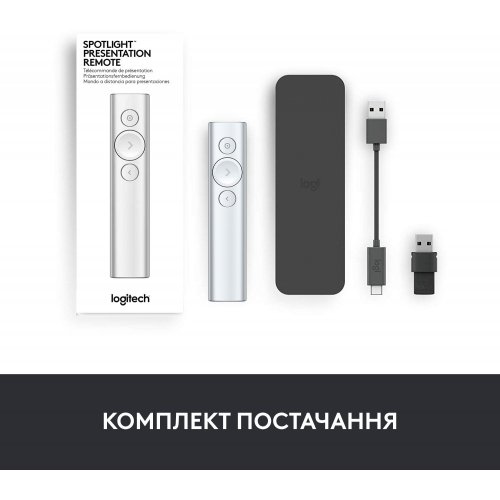 Купити Презентер Logitech Spotlight Presentation Remote (910-004861) Slate - ціна в Києві, Львові, Вінниці, Хмельницькому, Франківську, Україні | інтернет-магазин TELEMART.UA фото