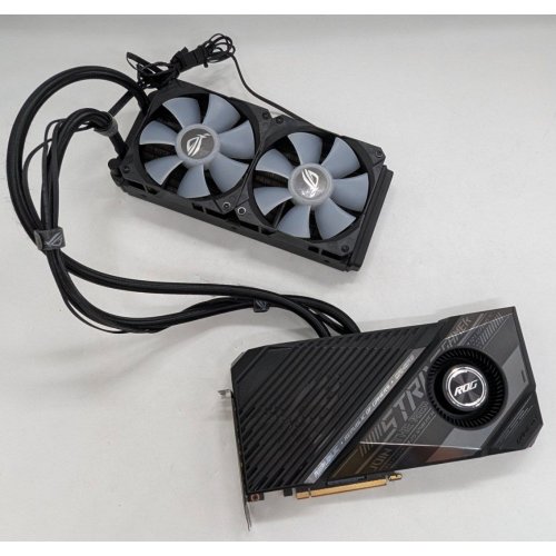 Відеокарта Asus ROG Radeon RX 6900 XT STRIX LC OC 16384MB (ROG-STRIX-LC-RX6900XT-O16G-GAMING FR) Factory Recertified (Відновлено продавцем, 787458) купити з перевіркою сумісності: огляд, характеристики, ціна у Києві, Львові, Вінниці, Хмельницькому, Івано-Франківську, Україні | інтернет-магазин TELEMART.UA фото