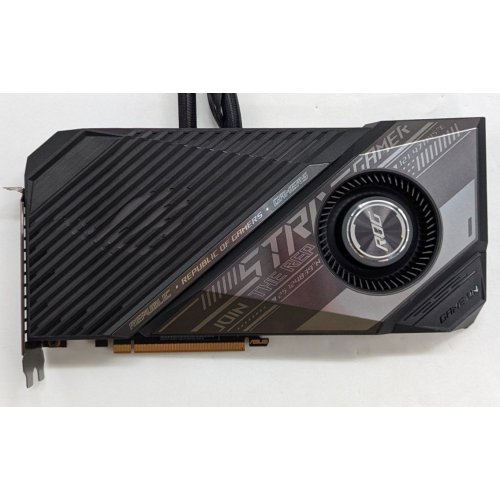 Відеокарта Asus ROG Radeon RX 6900 XT STRIX LC OC 16384MB (ROG-STRIX-LC-RX6900XT-O16G-GAMING FR) Factory Recertified (Відновлено продавцем, 787458) купити з перевіркою сумісності: огляд, характеристики, ціна у Києві, Львові, Вінниці, Хмельницькому, Івано-Франківську, Україні | інтернет-магазин TELEMART.UA фото